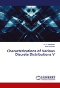 Cover: Characterizations of Various Discrete Distributions V - LAP Lambert Academic Publishing