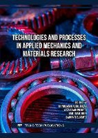 Enlarge image Cover: Technologies and Processes in Applied Mechanics and Materials Research - Trans Tech Publications Ltd