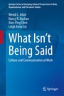 Cover: What Isn't Being Said - Springer