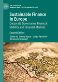 Cover: Sustainable Finance in Europe - Palgrave Macmillan