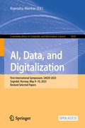 Cover: AI, Data, and Digitalization - Springer