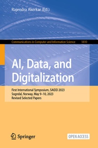 Enlarge image Cover: AI, Data, and Digitalization - Springer