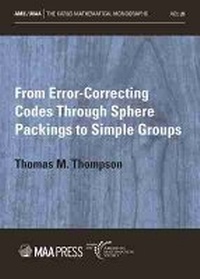 Enlarge image Cover: From Error-Correcting Codes Through Sphere Packings to Simple Groups - American Mathematical Society
