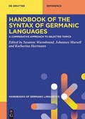 Cover: Handbook of the Syntax of Germanic Languages - De Gruyter