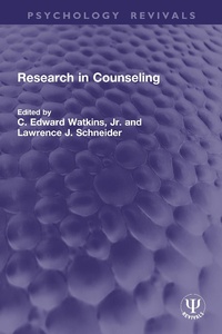 Enlarge image Cover: Research in Counseling - Routledge