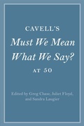 Cover: Cavell's Must We Mean What We Say? at 50 - Cambridge University Press