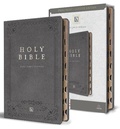 Cover: KJV Holy Bible, Giant Print Thinline Edition, Large Format, Gray Premium Imitation Leather, Red Letter, Thumb Index, Ribbon Marker - Origen