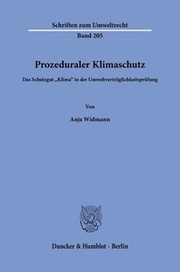Abbildung von: Prozeduraler Klimaschutz. - Duncker & Humblot