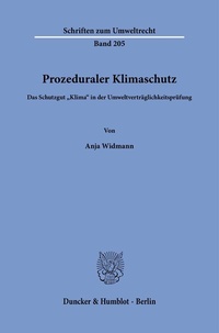 Abbildung von: Prozeduraler Klimaschutz. - Duncker & Humblot