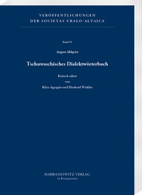 Abbildung von: Tschuwaschisches Dialektwörterbuch - Harrassowitz Verlag
