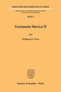 Abbildung von: Germania Slavica II. - Duncker & Humblot