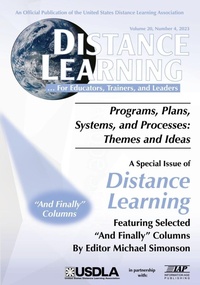 Enlarge image Cover: Special Issue of Distance Learning Vol 20 Issue 4 - Information Age Publishing