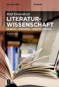Abbildung von: Literaturwissenschaft - De Gruyter