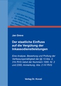 Bild: Der staatliche Einfluss auf die Verg&uuml;tung der Inkassodienstleistungen - Kovac, Dr. Verlag
