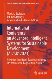 Enlarge image Cover: International Conference on Advanced Intelligent Systems for Sustainable Development (AI2SD'2023) - Springer