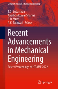 Enlarge image Cover: Recent Advancements in Mechanical Engineering - Springer