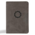 Cover: NASB Large Print Compact Reference Bible, Charcoal Leathertouch - Holman Bible Publishers