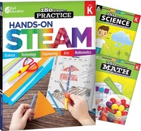 Enlarge image Cover: 180 Days (TM): STEAM, Science, & Math Grade K: 3-Book Set - Shell Educational Publishing