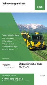 Abbildung von: BEV-Karte Schneeberg und Rax 1:25 000 - Bundesamt für Eich- und Vermessungswesen Marketing und Vertrieb