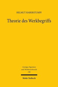 Abbildung von: Theorie des Werkbegriffs - Mohr Siebeck