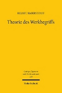 Abbildung von: Theorie des Werkbegriffs - Mohr Siebeck