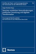 Cover: Zwischen rechtlichen Herausforderungen, praktischer Umsetzung und digitaler Transformation - Nomos