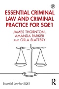 Cover: Essential Criminal Law and Criminal Practice for SQE1 - Routledge
