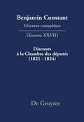 Cover: Discours &agrave; la Chambre des d&eacute;put&eacute;s (1821) - De Gruyter
