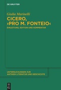 Cover: Cicero, >Pro M. Fonteio< - De Gruyter