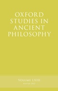Cover: Oxford Studies in Ancient Philosophy, Volume 63 - Oxford University Press