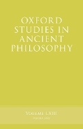 Cover: Oxford Studies in Ancient Philosophy, Volume 63 - Oxford University Press