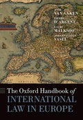 Cover: The Oxford Handbook of International Law in Europe - Oxford University Press