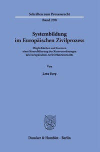 Abbildung von: Systembildung im Europäischen Zivilprozess. - Duncker & Humblot