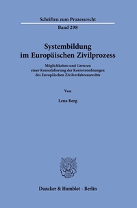 Abbildung von: Systembildung im Europäischen Zivilprozess. - fibre