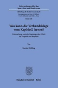 Cover: Was kann die Verbandsklage vom KapMuG lernen? - Duncker & Humblot