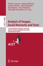 Cover: Analysis of Images, Social Networks and Texts - Springer
