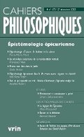 Cover: Epistemologie Epicurienne - Librarie Philosophique J. Vrin
