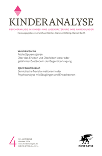 Abbildung von: Kinderanalyse - Klett-Cotta