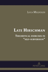 Abbildung von: Late Hirschman - Peter Lang Verlag