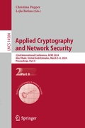 Cover: Applied Cryptography and Network Security - Springer