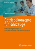 Cover: Getriebekonzepte f&uuml;r Fahrzeuge - Springer Vieweg