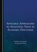 Cover: Appliable Approaches to Analyzing Texts in Academic Discourse - Cambridge Scholars Publishing