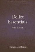 Cover: Delict Essentials - Edinburgh University Press