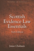 Cover: Scottish Evidence Law Essentials - Edinburgh University Press
