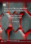 Cover: Journal of Metastable and Nanocrystalline Materials Vol. 38 - Trans Tech Publications Ltd