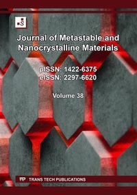 Abbildung von: Journal of Metastable and Nanocrystalline Materials Vol. 38 - Trans Tech Publications Ltd
