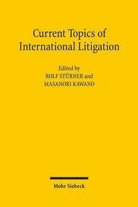 Abbildung von: Current Topics of International Litigation - Mohr Siebeck
