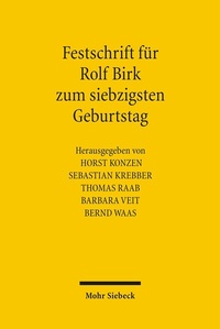 Abbildung von: Festschrift für Rolf Birk zum siebzigsten Geburtstag - Mohr Siebeck