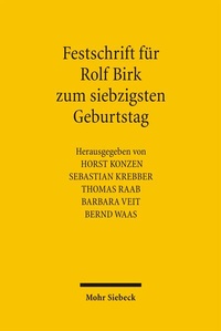 Enlarge image Cover: Festschrift für Rolf Birk zum siebzigsten Geburtstag - Mohr Siebeck