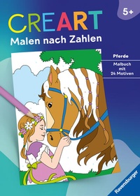 Bild vergrößern Bild: CreArt Malen nach Zahlen ab 5: Pferde - Ravensburger